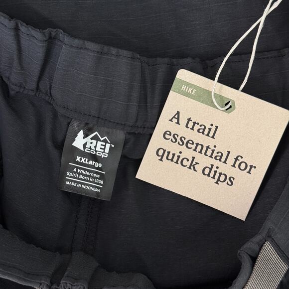 REI Trailmade Amphib Shorts Mens XXL Belted Ripstop Hiking Swim UPF 50 Black 2XL - Picture 3 of 11